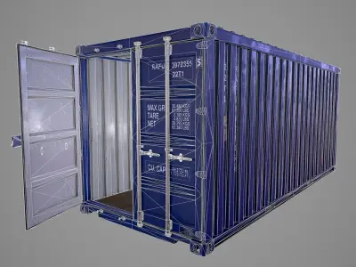 Shipping Container Low poly Low-poly 3D model