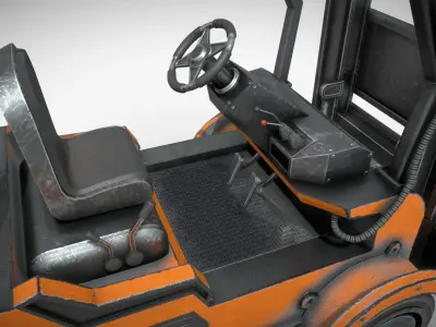 Forklift Vehicle Low-poly 3D model