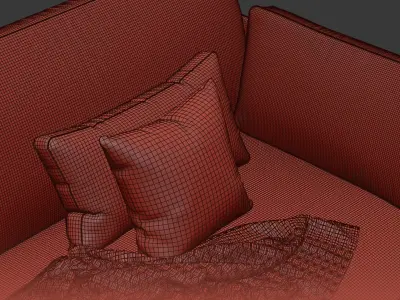 Saba Italia - Livingston Three Seater Sofa 3D model