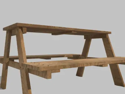 IKEA picnic table for kids 3D model