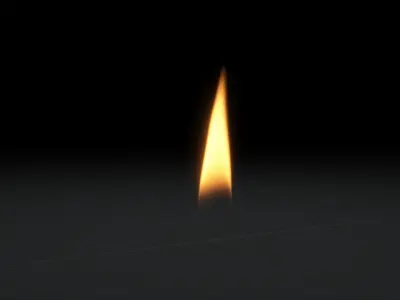 Candle Flame 3D Animation 500 Frames 3D model