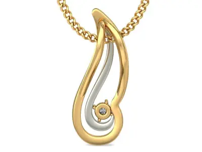 Solitaire Women Pendant 3dm STL OBJ FBX Renders Details 3D print model 63