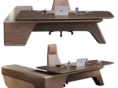 High Tech Executive Office Desk W-2428 3D model