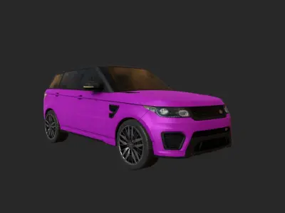 Low Poly Car 6 range rover Low-poly 3D model