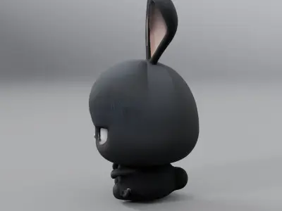 angry rabbit 3D model