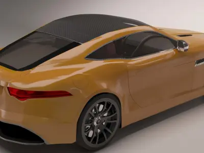 JAGUAR F TAYP  Low-poly 3D model