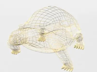 Sulcata Turtle Low-poly 3D model