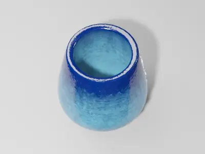 Vase short 4K PBR textured Low-poly 3D model