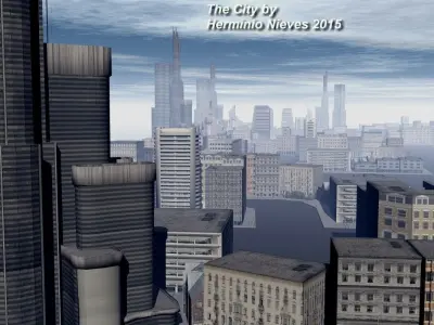 gbdfsgdnj city Free low-poly 3D model