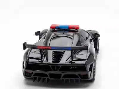 High-Speed Police Interceptor Supercar 3D Model Low-poly 3D model