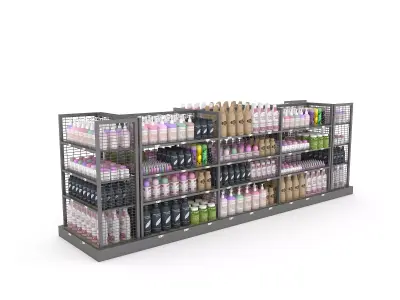 cosmetic product market stand Low-poly 3D model