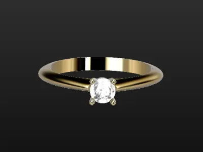 Engagement ring  3D print model 2