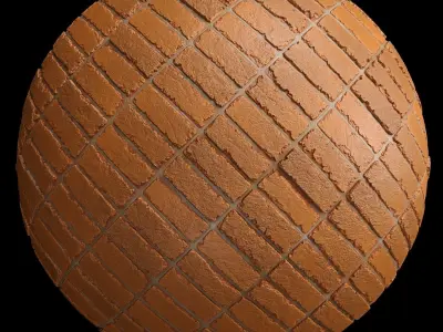 Materials 13- Brick Tiles PBR in 4 Patterns Texture