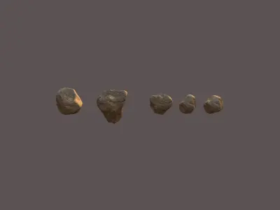 Free rocks pack - Untextured Free low-poly 3D model