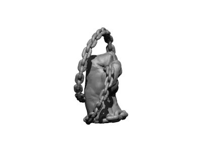 chain hand man 3D print model