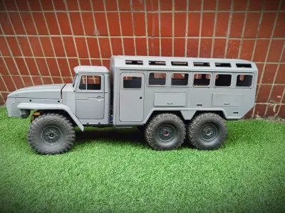 Crawler 4320 6x6 Expedition Cab - 1-10 RC body attachment 3D print model