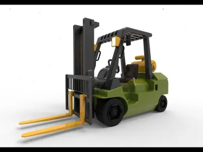 Forklift 3d printed 3D print model
