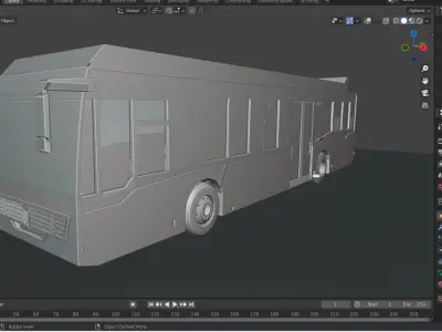 Min bus Free low-poly 3D model