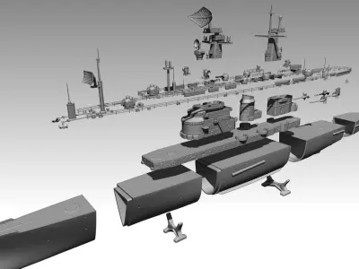 USS Northampton CLC 1 3D print model