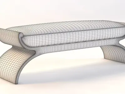 Bolier Modern Luxury Biedermeier Stool 92014 3D model