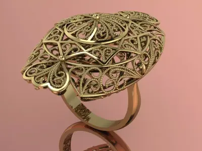 Elegant Jewelry Brand Gold Luxury  3D print model