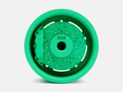 15x10 American Racing VN480 Wheel and Brake 3D print model