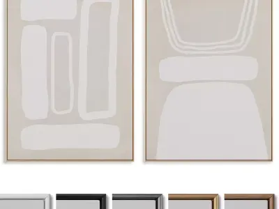 Abstract Painting Frame set 3D model 142