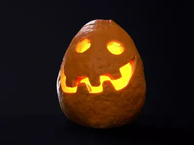 halloween pumpkin Low-poly 3D model
