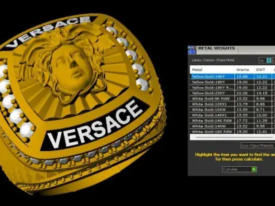 Luxury Medusa-Inspired Statement Ring  3D print model