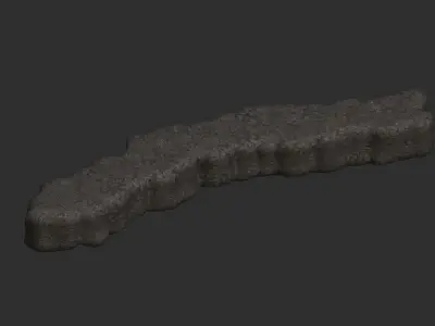 Rock Walkway 3 - Base Free low-poly 3D model
