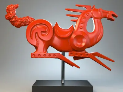 Sculpture Racehorse 3D model