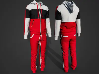 5 Hoodies and Sweatpants  Video Tutorial  CLO OBJ Vol02 3D model