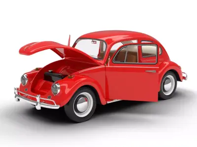 Volkswagen Beetle 1300 1963 HQ 3d model 3D model