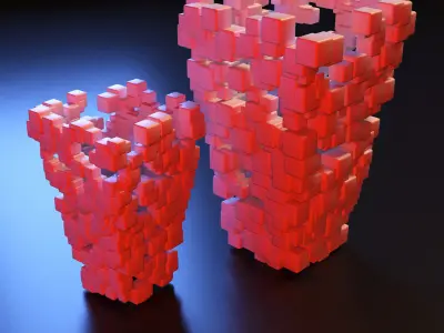 Vase minecraft cubic set 3D print model