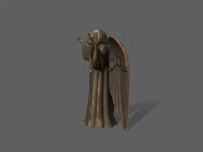 Angel Statue Low-poly 3D model