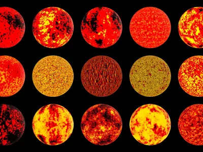 Mega Active Volcano-Lava Animated Material Bundle Low-poly 3D model