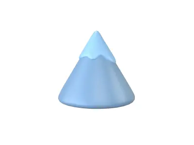 Cartoon Mountain V2 003 Low-poly 3D model