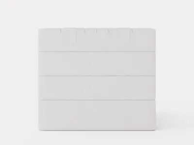 Lucky Continental Bed 140x200skum Low-poly 3D model