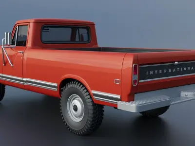 International Pickup Long Bed 1972 3D print model