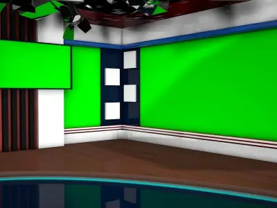 Virtual Studio 001 - News Studio 3D model