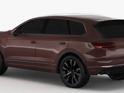 Volksvagen Touareg 2019 Low-poly 3D model