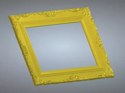 carved frame 3D model 3D model