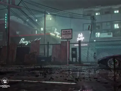 Abandoned Zombified Building Low-poly 3D model