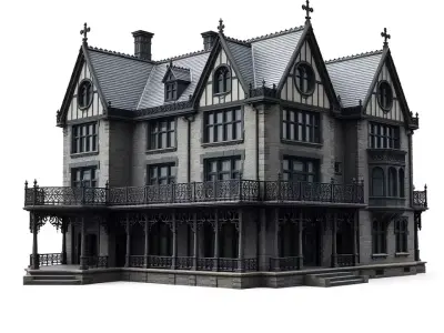 Gothic Mansion model pack Low-poly 3D model