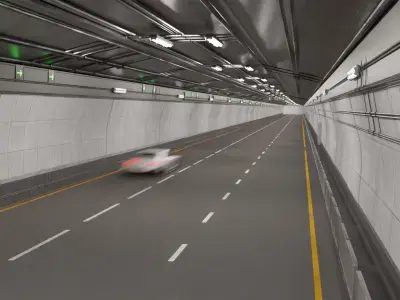 Realistic Tunnel 3D Blender File FBX OBJ 3D model