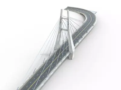 Bridge Road Game Ready 3D model