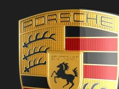 Porsche Logo Emblem 3D model