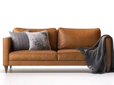 Hable Leather Sofa 3D model