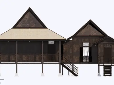 Perlis Traditional House of Malaysia 3D model