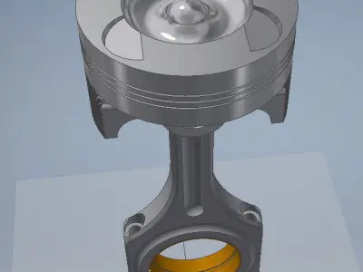 Car Engine Piston 3D print model